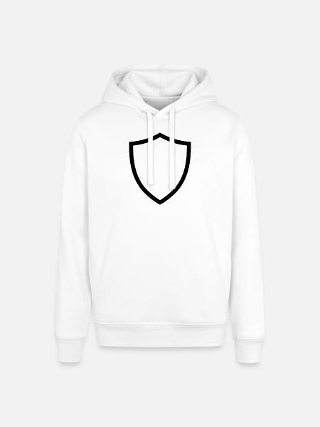 shield icon logo shape security - Stanley/Stella SOUNDER Unisex Hoodie - white