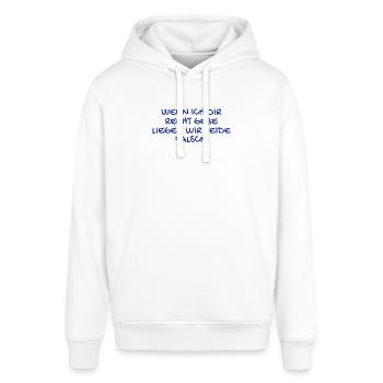 Besserwisser lustiger Spruch - Stanley/Stella Unisex Hoodie SOUNDER - Weiß - Vorne - Alina (178cm) & Michal (187cm)
