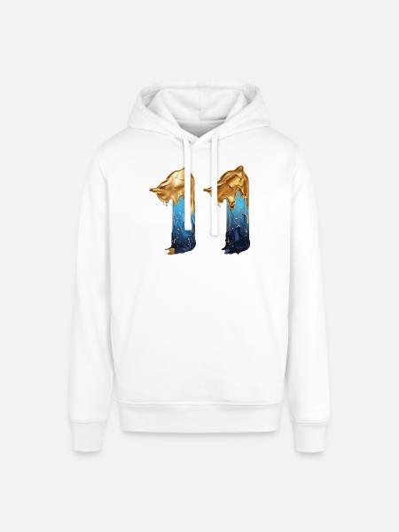NEJ. 11 NUMMER 11 SEJ 11 ÅRS FØDSELSDAG - Stanley/Stella SOUNDER unisex hoodie - hvid