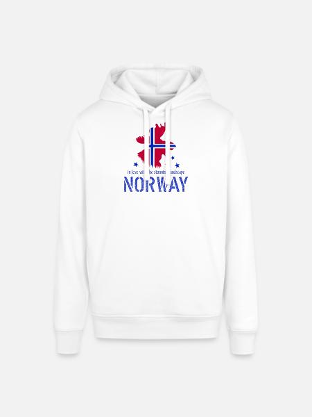 Norwegen Norge - Stanley/Stella Unisex Hoodie SOUNDER - Weiß
