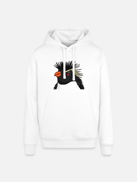 Pinguin mit Haare Felsenpinguin - Stanley/Stella Unisex Hoodie SOUNDER - Weiß