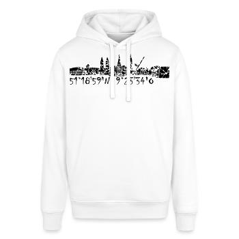 Skyline Kassel - Stanley/Stella Unisex Hoodie SOUNDER - Weiß - Vorne - Alina (178cm) & Michal (187cm)