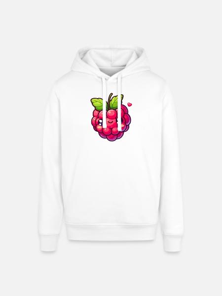 Raspberry - Heart - Stanley/Stella SOUNDER Unisex Hoodie - white