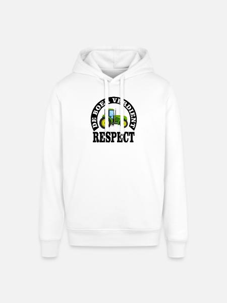 Farmers deserve respect - Stanley/Stella SOUNDER Unisex Hoodie - white