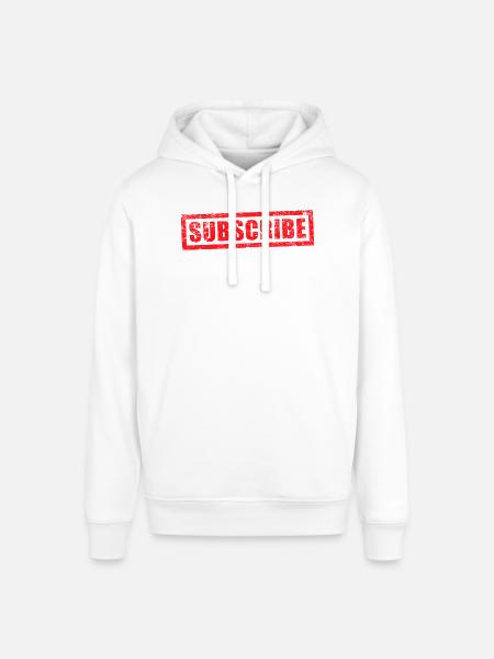 subscribe grunge stamp - Stanley/Stella SOUNDER Unisex Hoodie - white