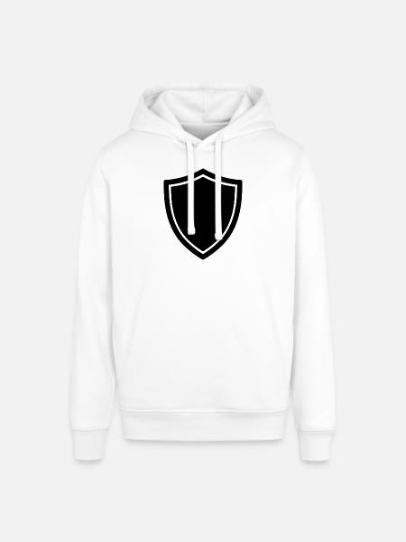 shield icon logo shape security - Stanley/Stella SOUNDER Unisex Hoodie - white