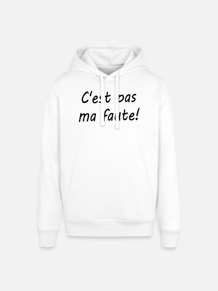 C'est pas ma faute ! - Sweat à capuche SOUNDER Stanley/Stella Unisexe - blanc