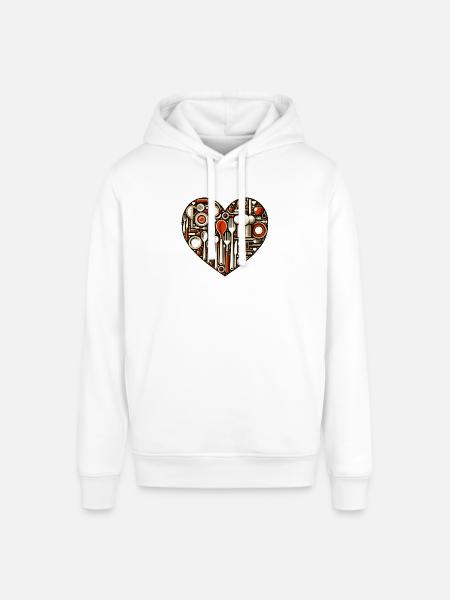 Küchenliebe Herz - Stanley/Stella Unisex Hoodie SOUNDER - Weiß