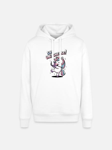 Say Uni-Cheese! - Stanley/Stella SOUNDER Unisex Hoodie - white