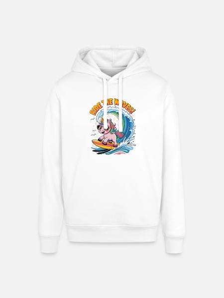Ride The Waves! - Stanley/Stella SOUNDER Unisex Hoodie - white
