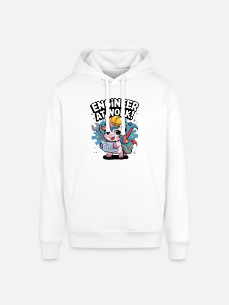 Engineer At Work! - Stanley/Stella SOUNDER Unisex Hoodie - white