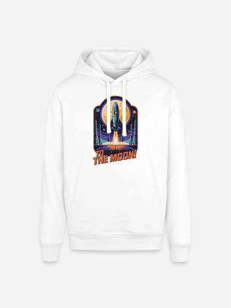 Zum Mond - Stanley/Stella Unisex Hoodie SOUNDER - Weiß