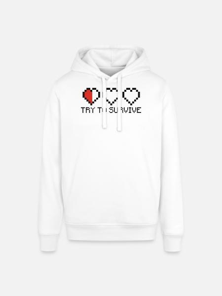 Try to survive 2c T-Shirts - Stanley/Stella Unisex Hoodie SOUNDER - Weiß