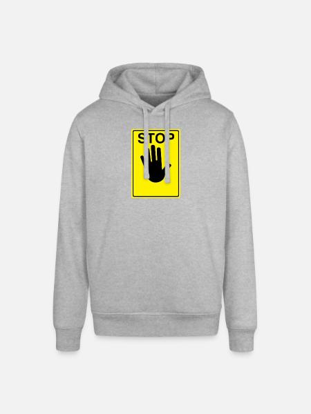 Stop Sign Logo - Stanley/Stella SOUNDER Unisex Hoodie - heather grey