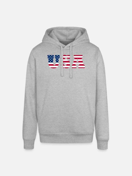 Stars & Stripes Lettermark USA - Stanley/Stella SOUNDER Unisex Hoodie - heather grey