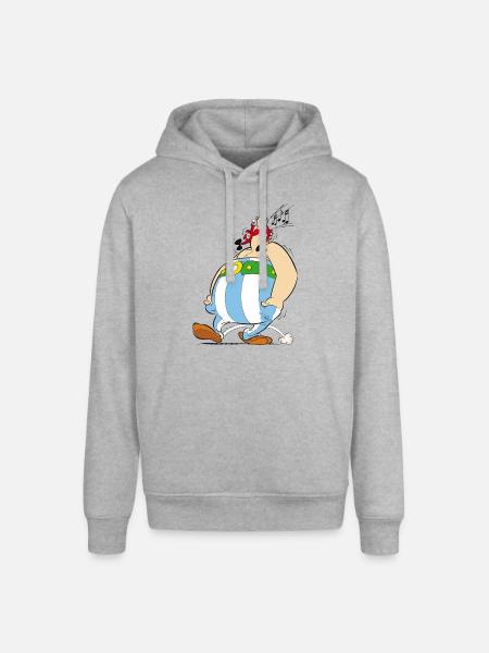 Asterix & Obelix - Obelix Sifflant - Sweat à capuche SOUNDER Stanley/Stella Unisexe - gris chiné
