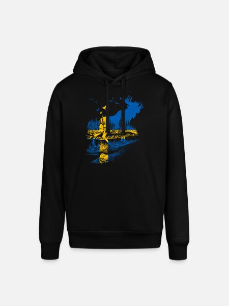 SWEDEN MOOSE - Stanley/Stella SOUNDER Unisex Hoodie - black