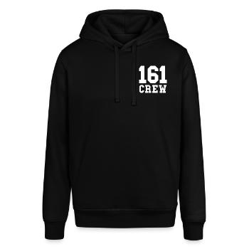 161 Crew - Support your local Antifa - Stanley/Stella Unisex Hoodie SOUNDER - Schwarz - Vorne - Alina (178cm) & Michal (187cm)