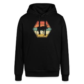 Elch Skandinavien - Stanley/Stella Unisex Hoodie SOUNDER - Schwarz - Vorne - Alina (178cm) & Michal (187cm)