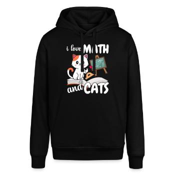 Ich Liebe Mathe Und Katzen Mathematik - Stanley/Stella Unisex Hoodie SOUNDER - Schwarz - Vorne - Alina (178cm) & Michal (187cm)