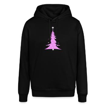 Weihnachtsbaum - Stanley/Stella Unisex Hoodie SOUNDER - Schwarz - Vorne - Alina (178cm) & Michal (187cm)