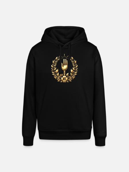 Gourmet Fork Logo - Stanley/Stella SOUNDER Unisex Hoodie - black