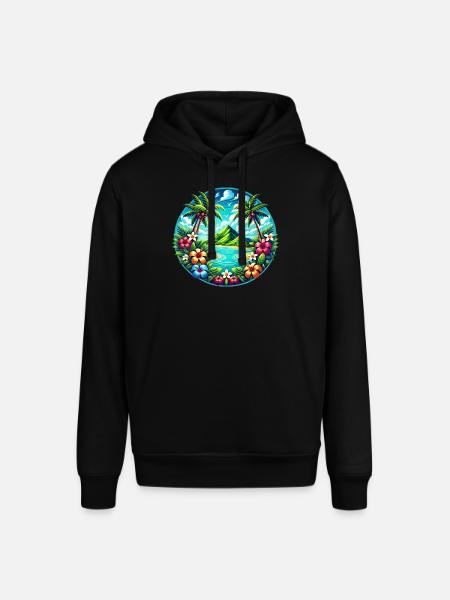 Caribbean Island Logo - Stanley/Stella SOUNDER Unisex Hoodie - black