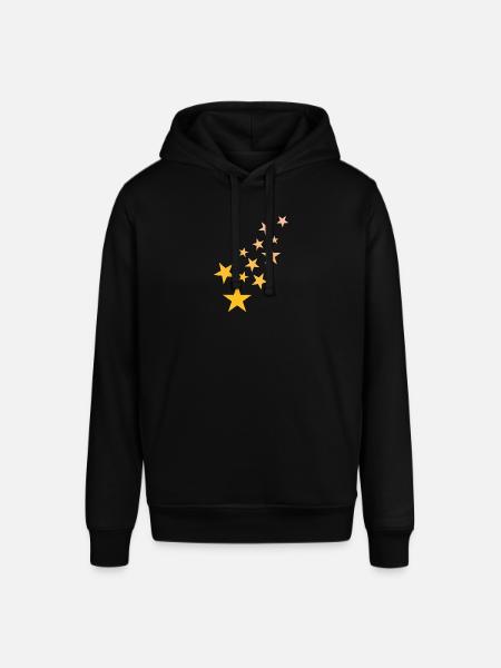 Star asterisk pattern starry sky - Stanley/Stella SOUNDER Unisex Hoodie - black