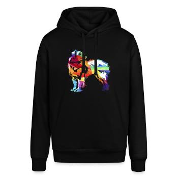 Flinker Australian Shepherd Hütehund - Stanley/Stella Unisex Hoodie SOUNDER - Schwarz - Vorne - Alina (178cm) & Michal (187cm)
