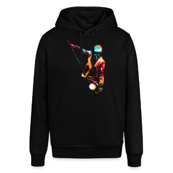Geschickter Diabolo Zirkusspieler - Stanley/Stella Unisex Hoodie SOUNDER - Schwarz - Vorne - Alina (178cm) & Michal (187cm)