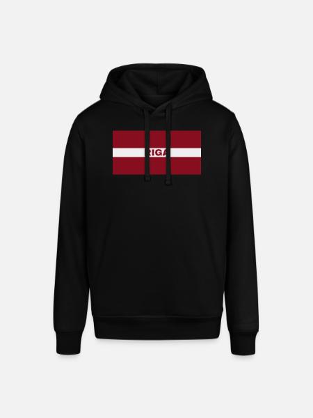Riga en drapeau letton - Sweat à capuche SOUNDER Stanley/Stella Unisexe - noir