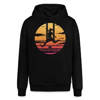 Fußballer Fußballspieler Mädchen Frauen Fußball - Stanley/Stella Unisex Hoodie SOUNDER - Schwarz - Vorne - Alina (178cm) & Michal (187cm)