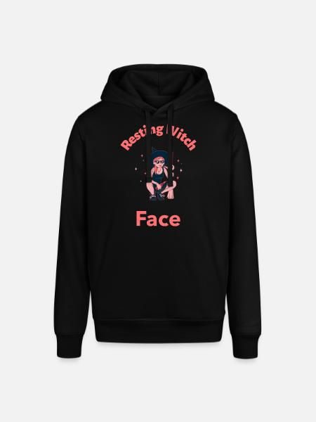 Resting Witch Face Illustration Tee - Stanley/Stella Unisex Hoodie SOUNDER - Schwarz