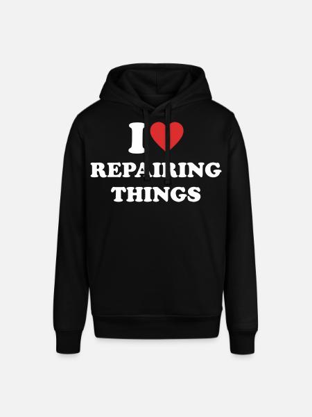 I Love Repairing Things - Stanley/Stella Unisex Hoodie SOUNDER - Schwarz
