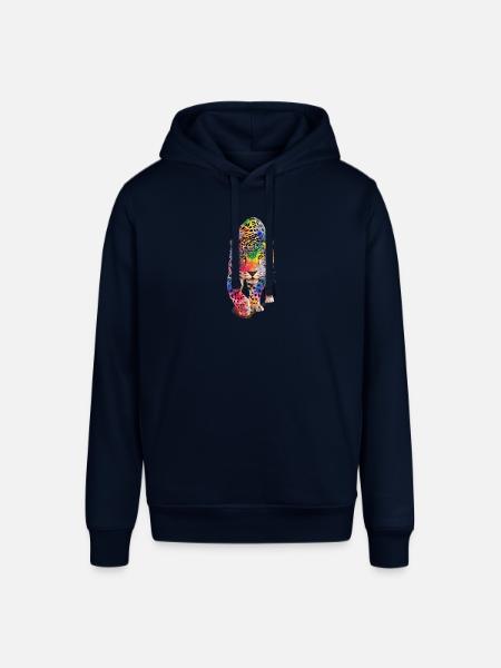 Multicolour leopard - Stanley/Stella SOUNDER Unisex Hoodie - navy