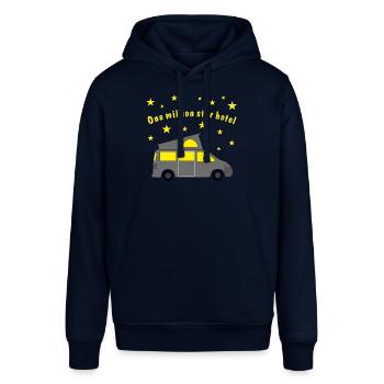 one million star hotel - Stanley/Stella Unisex Hoodie SOUNDER - Navy - Vorne - Alina (178cm) & Michal (187cm)
