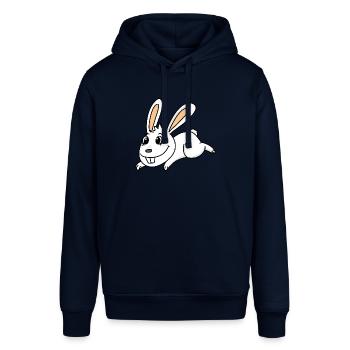Kaninchen Hase Osterhase - Stanley/Stella Unisex Hoodie SOUNDER - Navy - Vorne - Alina (178cm) & Michal (187cm)