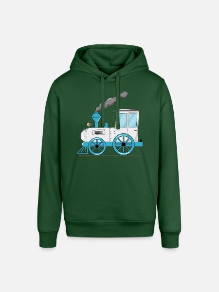 Kinderzug Eisenbahn weiß - Stanley/Stella Unisex Hoodie SOUNDER - Flaschengrün