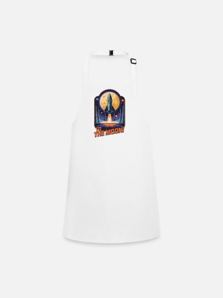 To The Moon - Children's Apron - white - Front