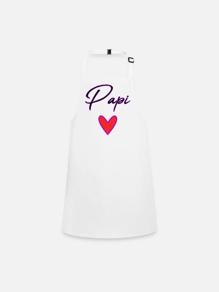 GRANDPA. DAD. FATHER'S DAY. HAPPY FATHER'S DAY - Children's Apron - white - Front