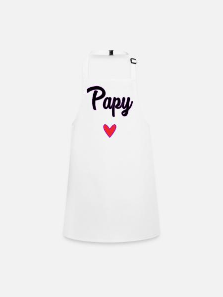 GRANDPA. DAD. FATHER'S DAY. HAPPY FATHER'S DAY - Children's Apron - white - Front