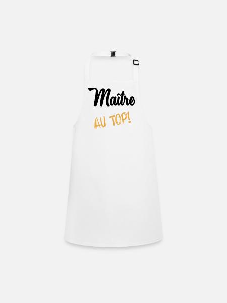 MASTER. MASTER. THANK YOU. THANK YOU MASTER - Children's Apron - white - Front