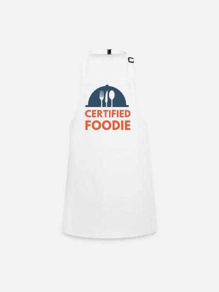 certified food lover Essen Foodie - Schürze für Kinder - Weiß - Vorne