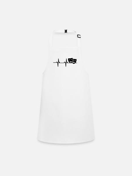 Drama Masks Theatre Heart palpitations - Children's Apron - white - Front