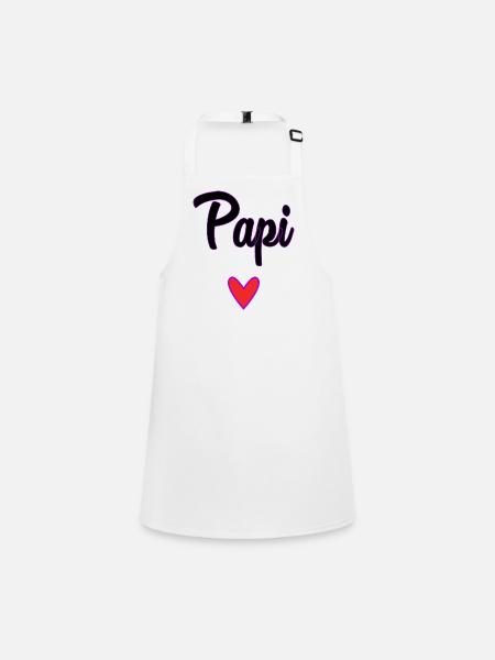 GRANDPA. DAD. FATHER'S DAY. HAPPY FATHER'S DAY - Children's Apron - white - Front