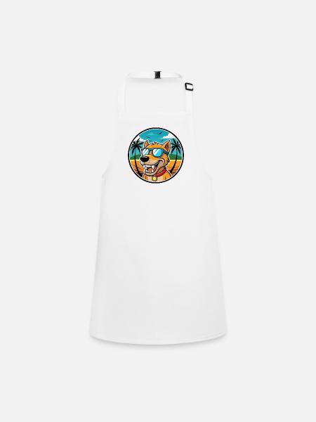 Bruno Jura Hound Hunderasse Cartoon Sonnenbrille Strand - Schürze für Kinder - Weiß - Vorne