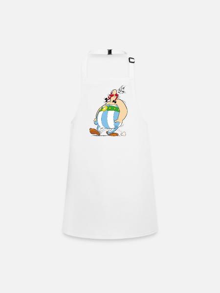 Asterix & Obelix - Obelix Singt - Schürze für Kinder - Weiß - Vorne