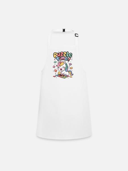 Puzzle Time! - Children's Apron - white - Front