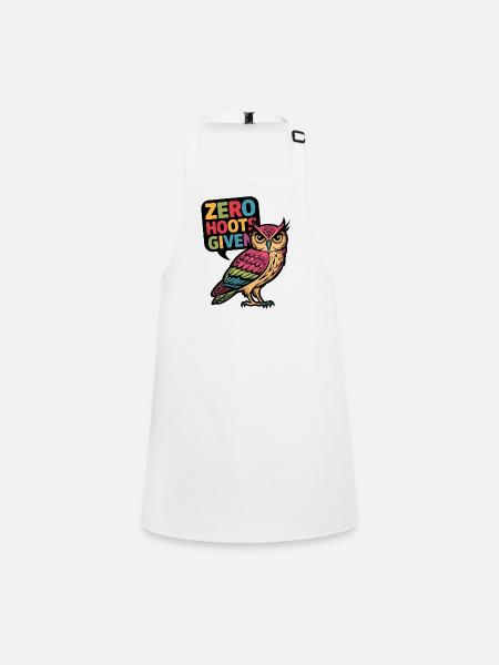 Zero Hoots Given - Children's Apron - white - Front
