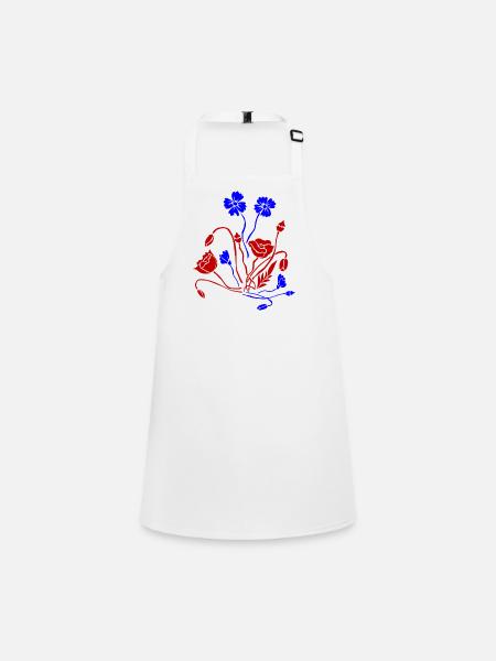 Flower Picture Flowers - Children's Apron - white - Front